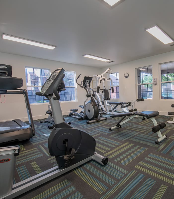 Gym at Huntington Park Apartments in Wichita, Kansas