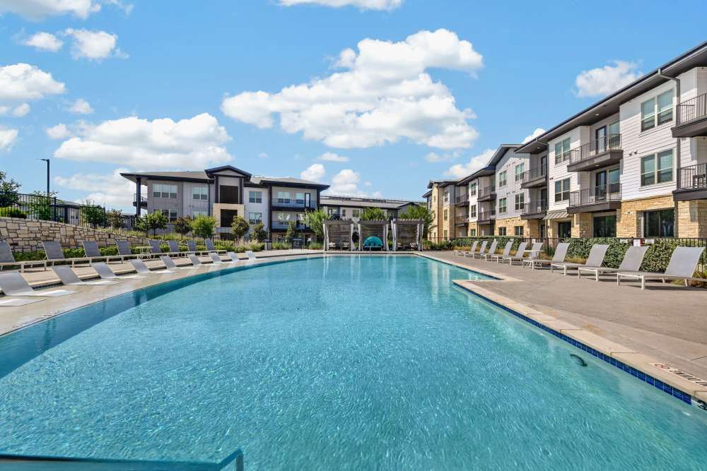 Sparkling pool at The Springs at Georgetown in Georgetown, Texas