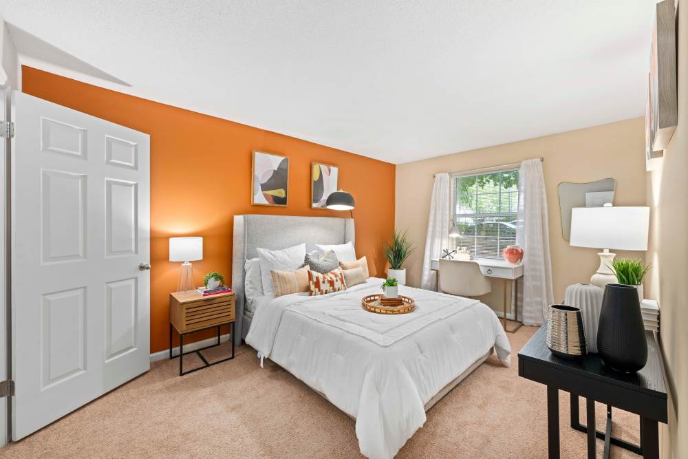 Spacious bedroom at The Ellery of Cary in Cary, North Carolina