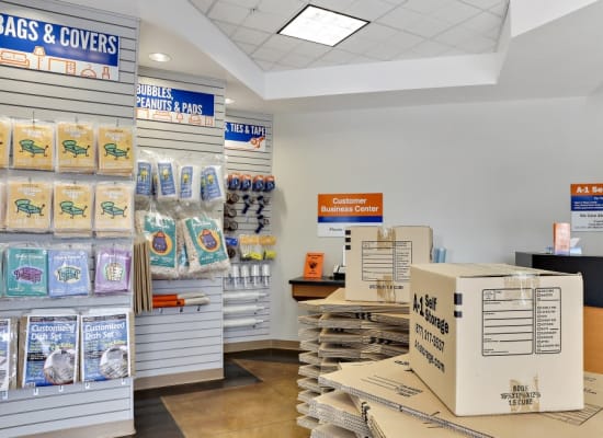 Packing and moving supplies available at A-1 Self Storage in San Jose, California
