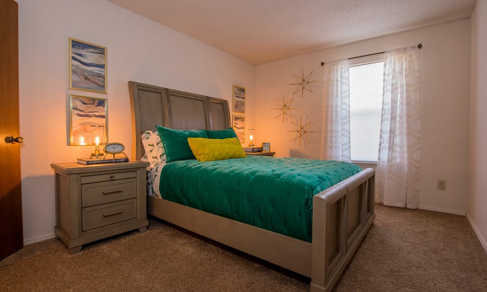 Bedroom at Silver Springs Apartments in Wichita, Kansas