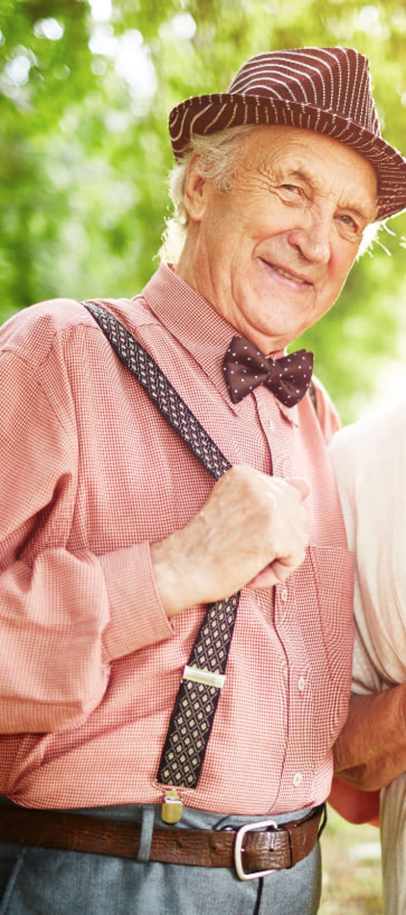 Resident looking dapper outside at Ingleside Communities in Mount Horeb, Wisconsin