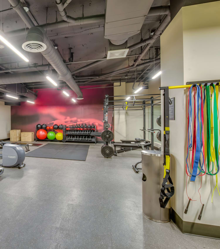 Onsite fitness center at Verse Seattle in Seattle, Washington