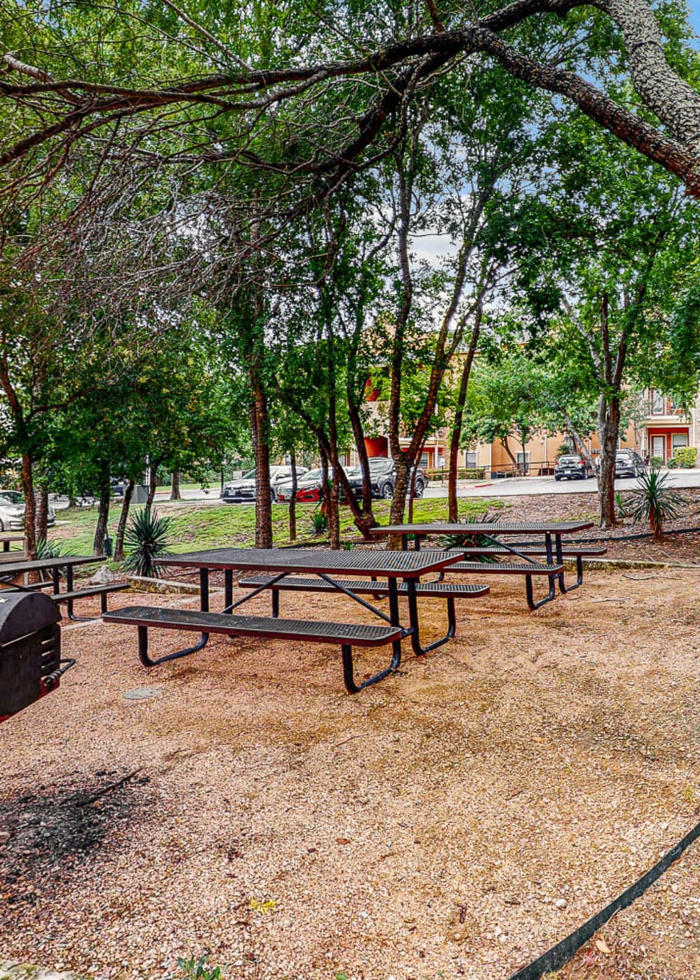 Rendering of sitting and barbecue area at Sereno Park in San Antonio, Texas