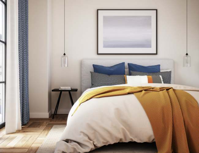 Spacious bedroom at Flores Del Valle in , California