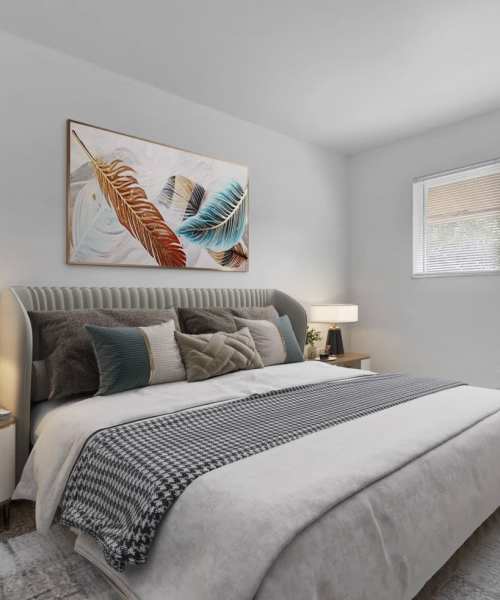 Computers on desk at Greentree in Indianapolis, Indiana