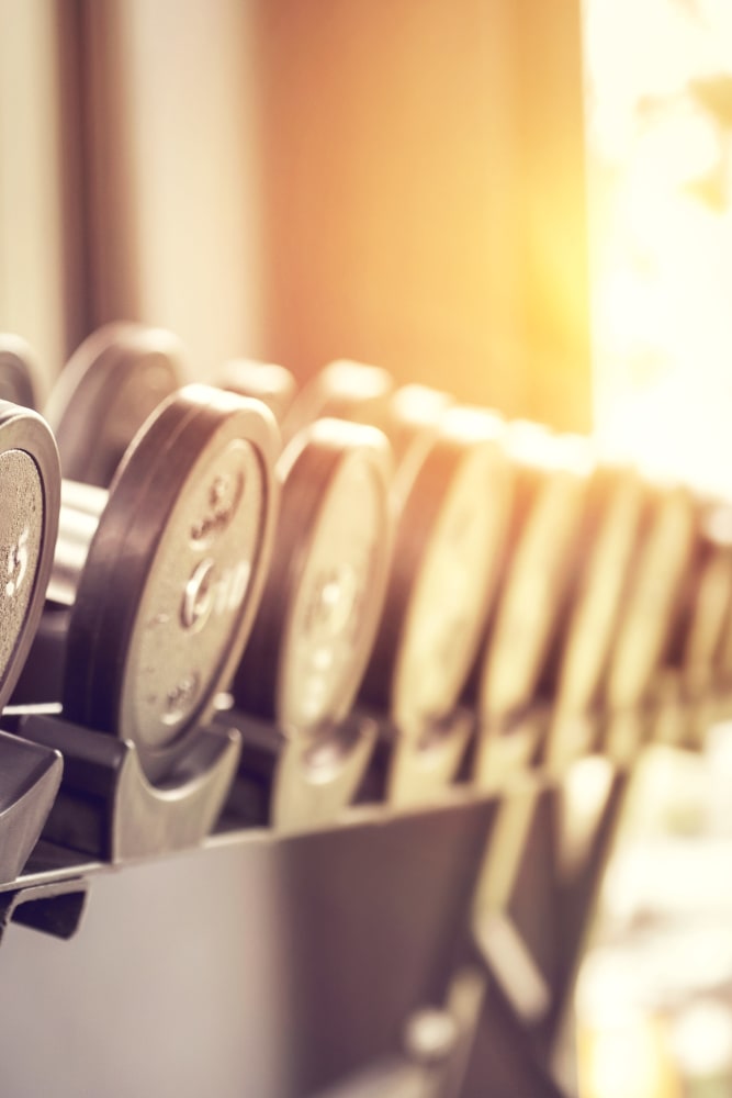 Fitness equipment at The Cooper in Mount Pleasant, South Carolina