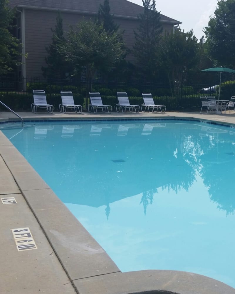 The sparkling swimming pool at Magnolia Heights in Covington, Georgia