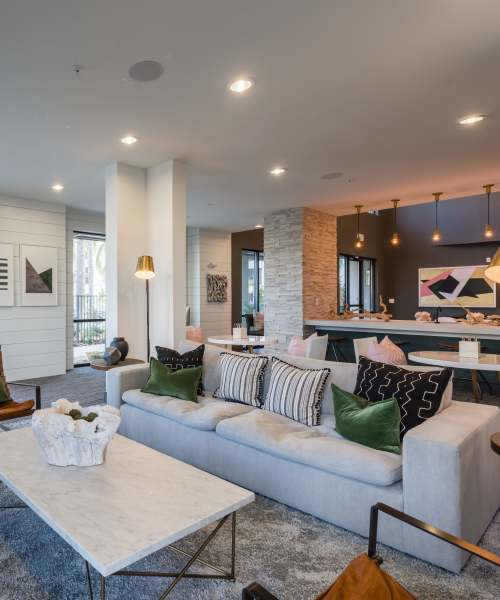 Spacious living room at The Walton in Sanford,Florida