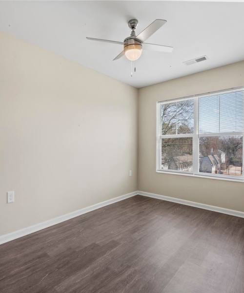 Beautiful bedroom at Stanton Park Apartments in Atlanta, Georgia