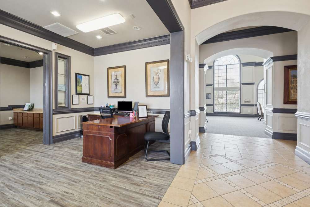 Leasing office at Lansbourough in Houston, Texas