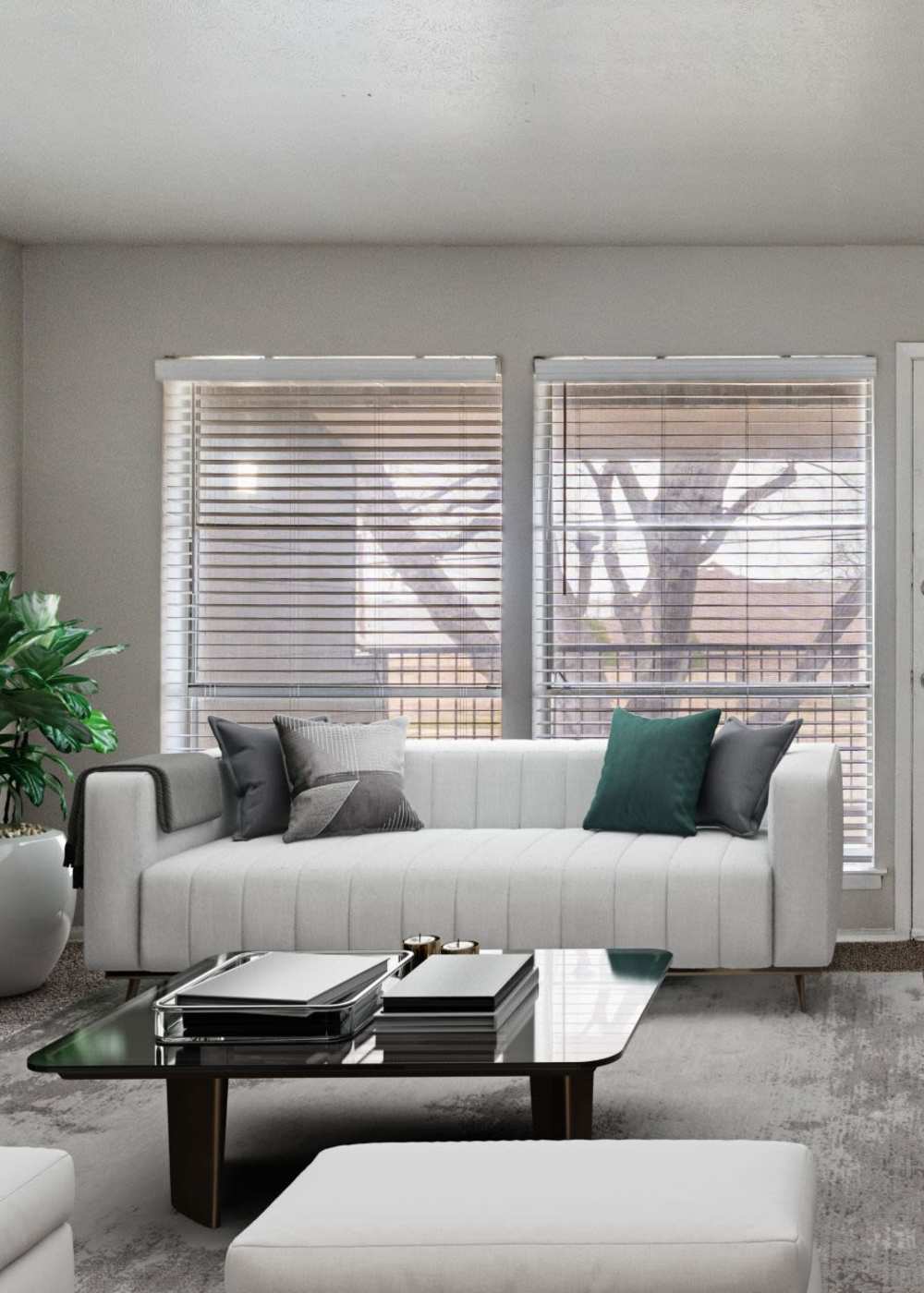 Living room at Tribecca Pointe Apartments in Hurst, Texas