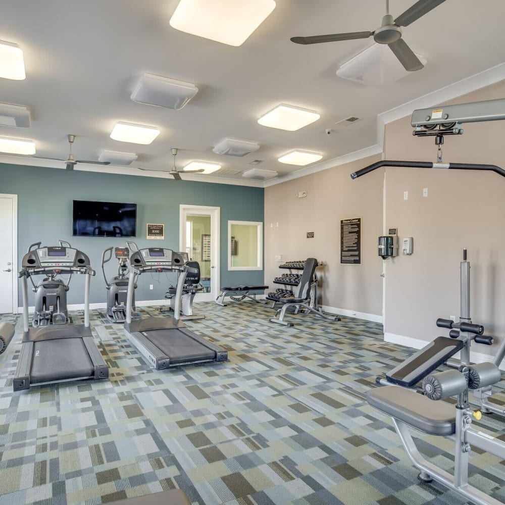 Fitness center at Bridgeway Apartments, Maryville, Tennessee