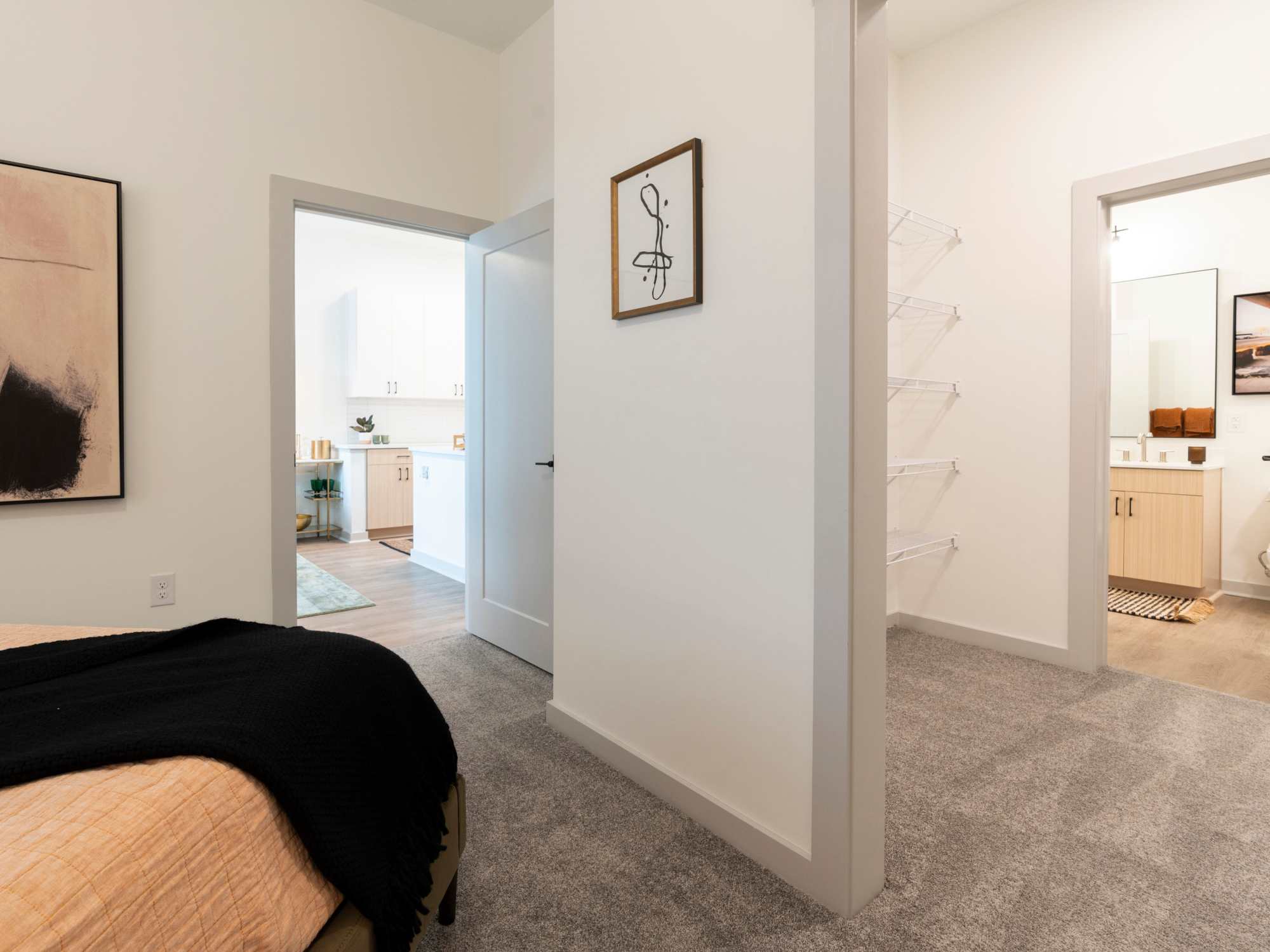 Walk-in closet in a home at Terrazzo in Durham, North Carolina