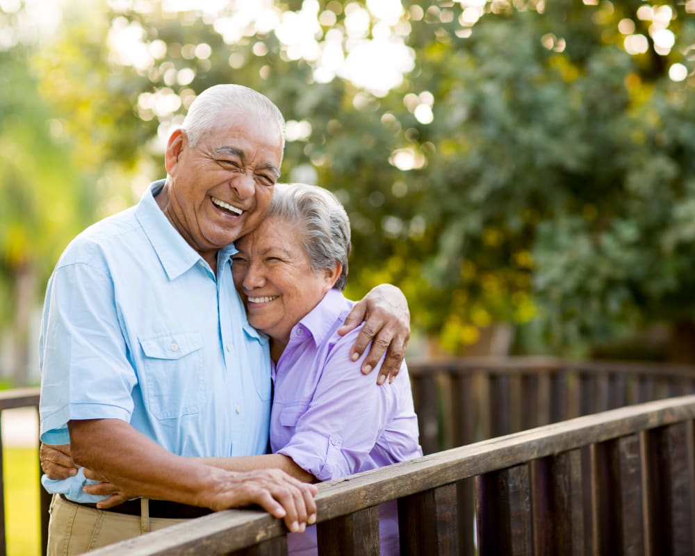 Residents take part in outdoor activities at The Atrium in Rockford, Illinois.