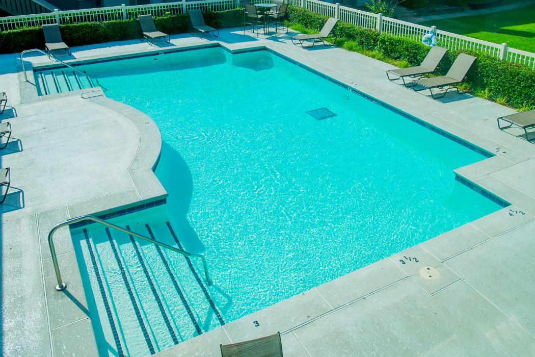 Beautiful pool at Riverpark Apartments in Tulsa, Oklahoma