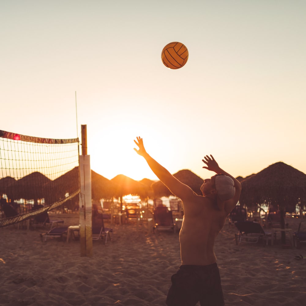 Sand volleyball court near Portside Ventura Harbor in Ventura, California