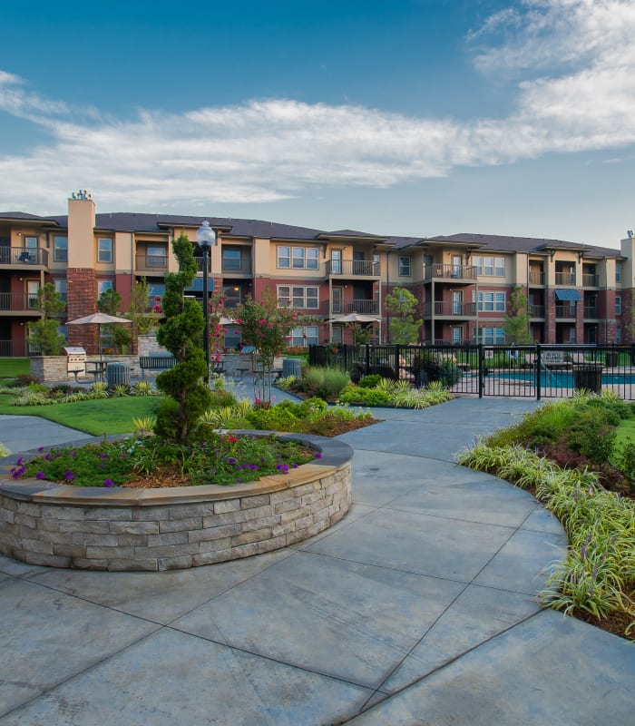 Exterior with landscaping at The Reserve at Elm in Jenks, Oklahoma