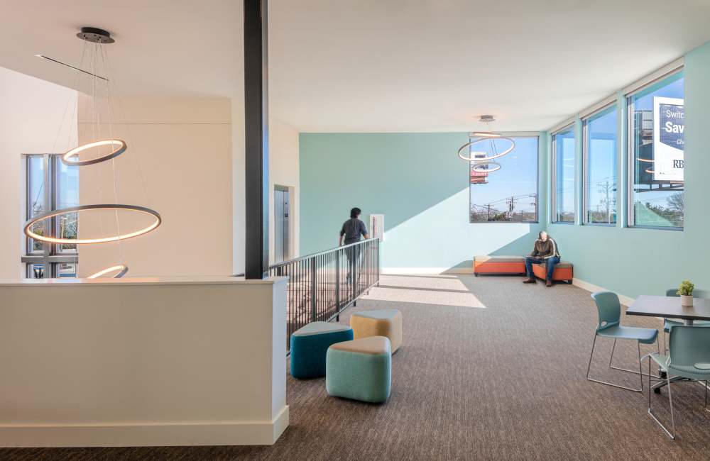 View of lobby area at Laurel Creek Apartments in Austin, Texas, 