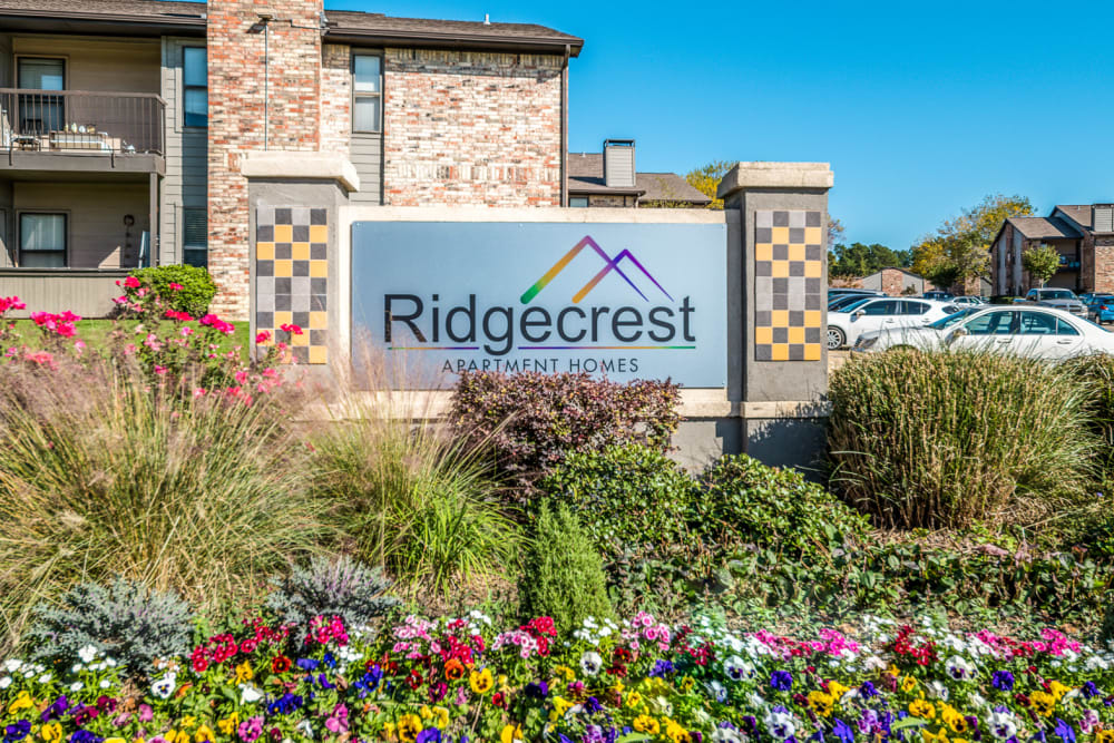 Memorial entrance at Ridgecrest in Denton, Texas