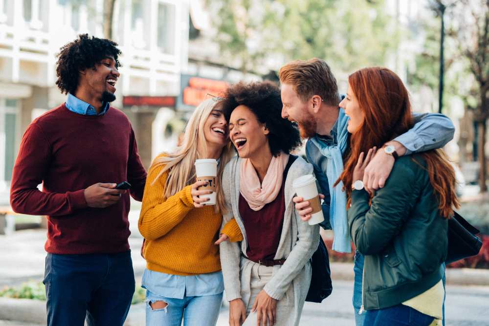 Residents hanging out in town near Allegro in Lynnwood, Washington