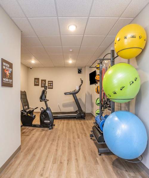 Community fitness center at Annika Place in Traverse City, Michigan