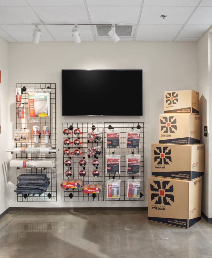 Packing supplies available at StorQuest Self Storage in Surprise, Arizona