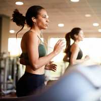 Women working out in on-site fitness center at 81 West Apartments in Fort Myers, Florida