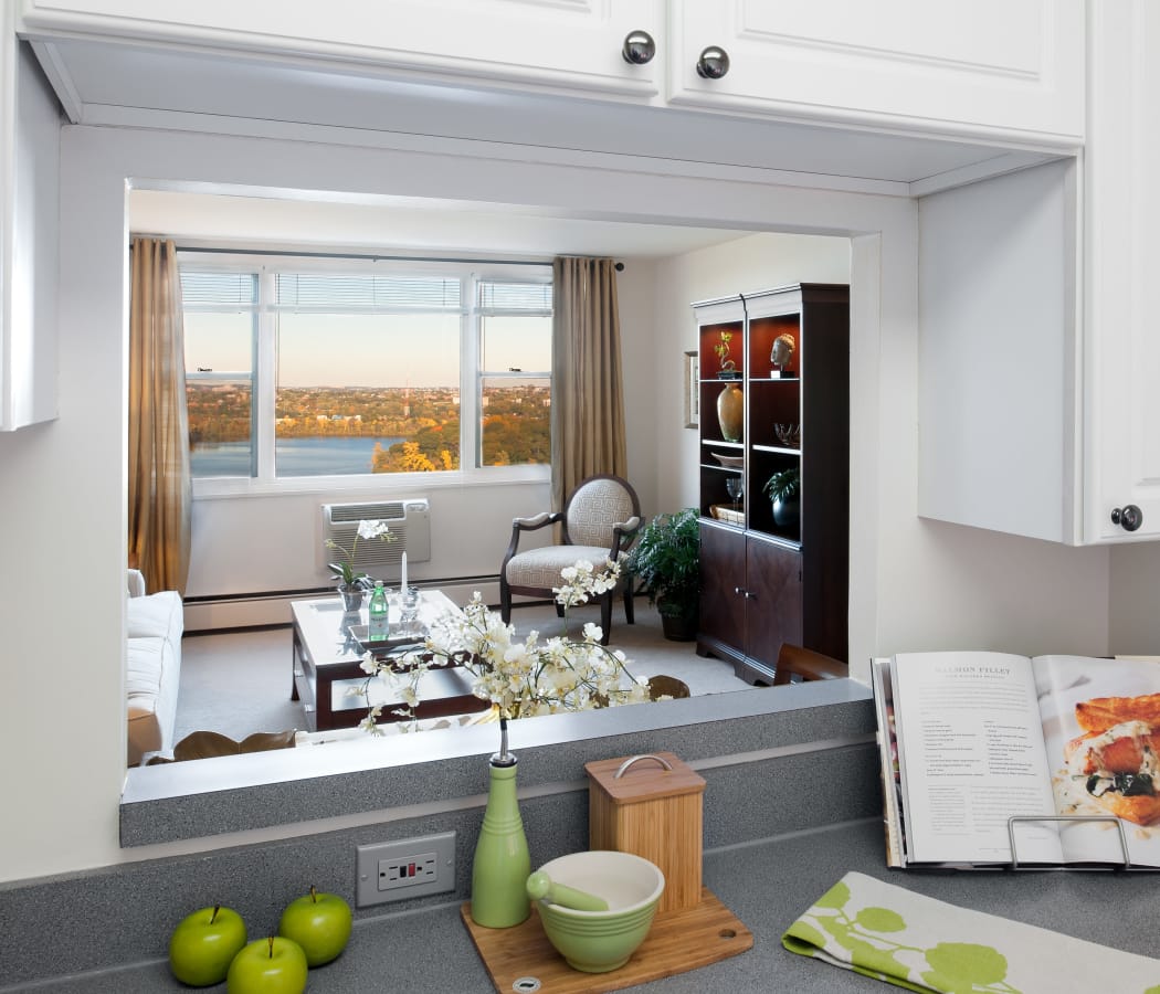 Stunning kitchen at Parkside Place in Cambridge, Massachusetts
