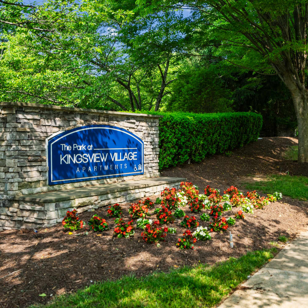 Apartment signage at Park at Kingsview Village in Germantown, Maryland