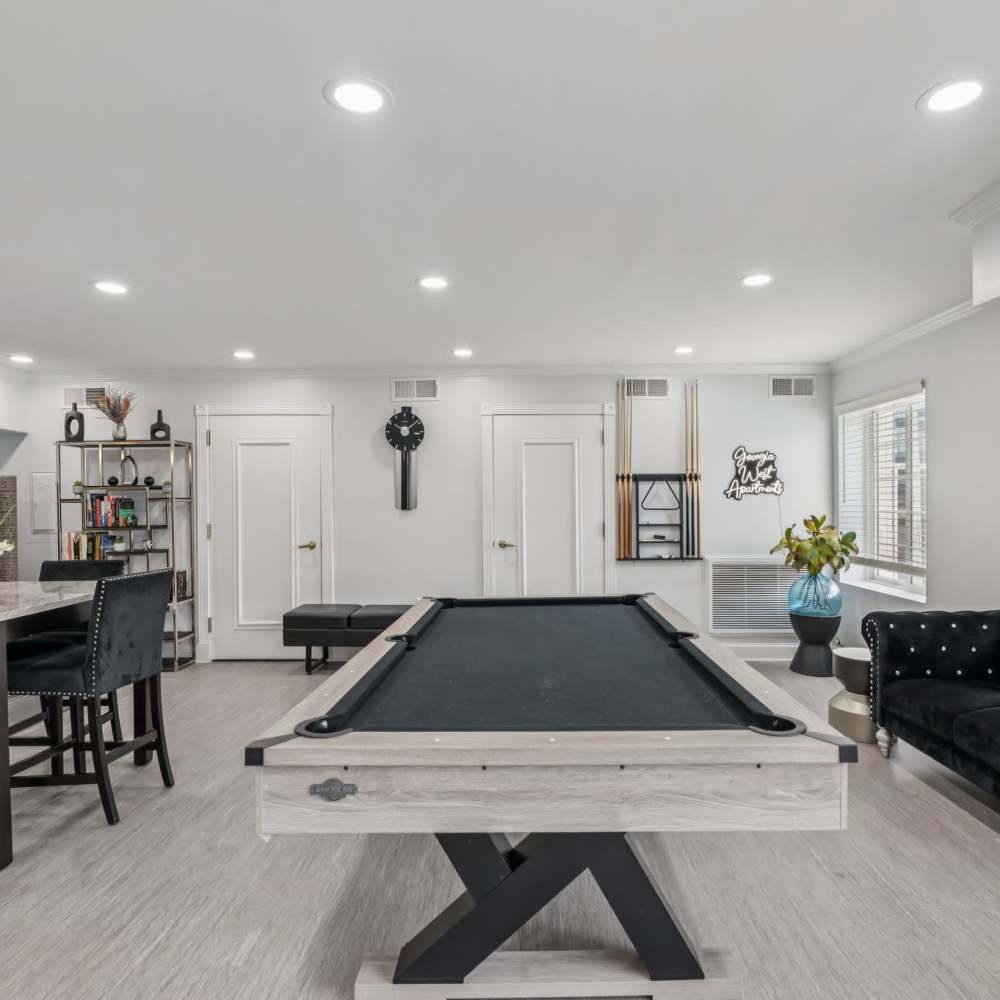 Clubhouse billiard table at Georgia West in Silver Spring, Maryland