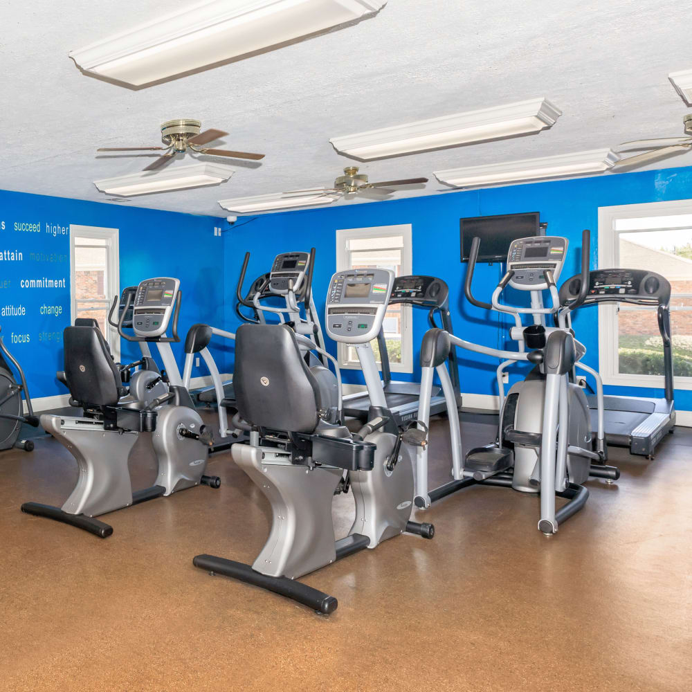 Fitness center at The Boardwalk at Westlake in Indianapolis, Indiana