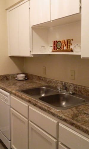 Model kitchen at Parkway Villas in Grand Prairie, Texas