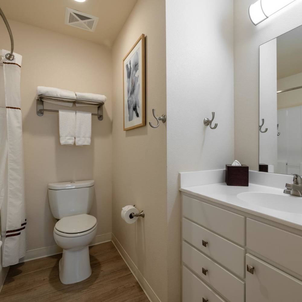 Bathroom with bathtub and vanity etc at WaterWalk Wichita - Downtown in Wichita, Kansas