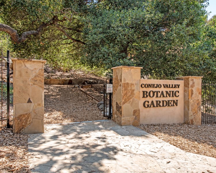 Entrance to the Conejo Valley Botanic Garden near Sofi Thousand Oaks in Thousand Oaks, California