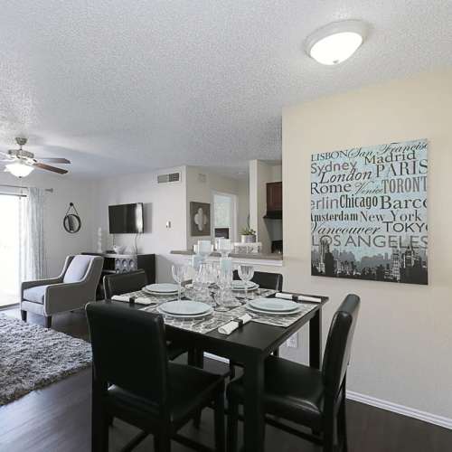 Well-organized dining table at Derby Park Apartments in Round Rock, Texas, 