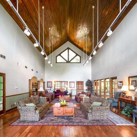 A resort-style swimming pool at Park Canyon in Dalton, Georgia