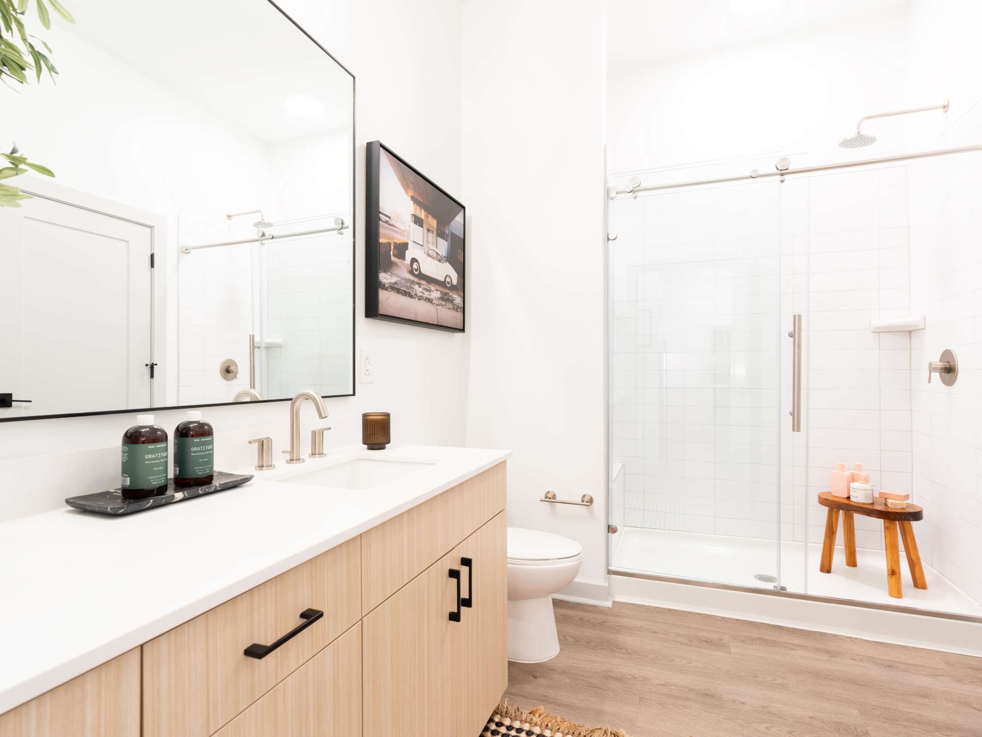 Spacious bathroom at Terrazzo in Durham, North Carolina