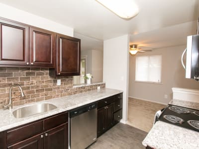 Kitchen at Skylark Pointe Apartment Homes in Parkville, Maryland
