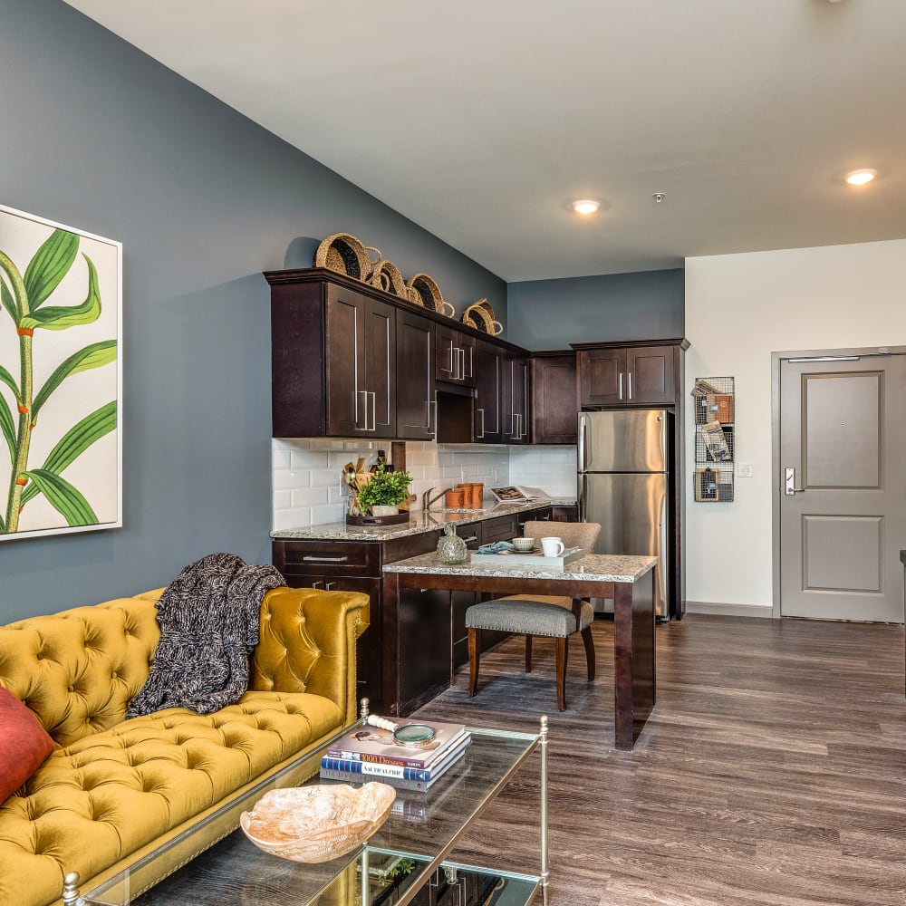Resident living room at Anthology of Wildwood in Wildwood, Missouri