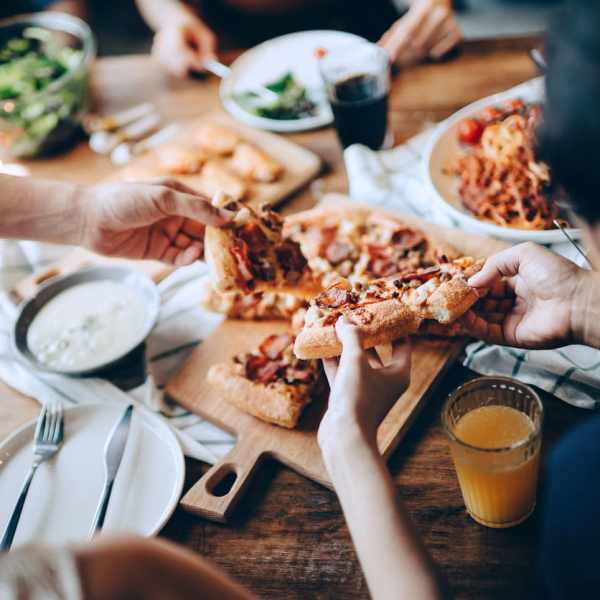Resident friends having lunch at a restaurant near University Commons in Williston, North Dakota