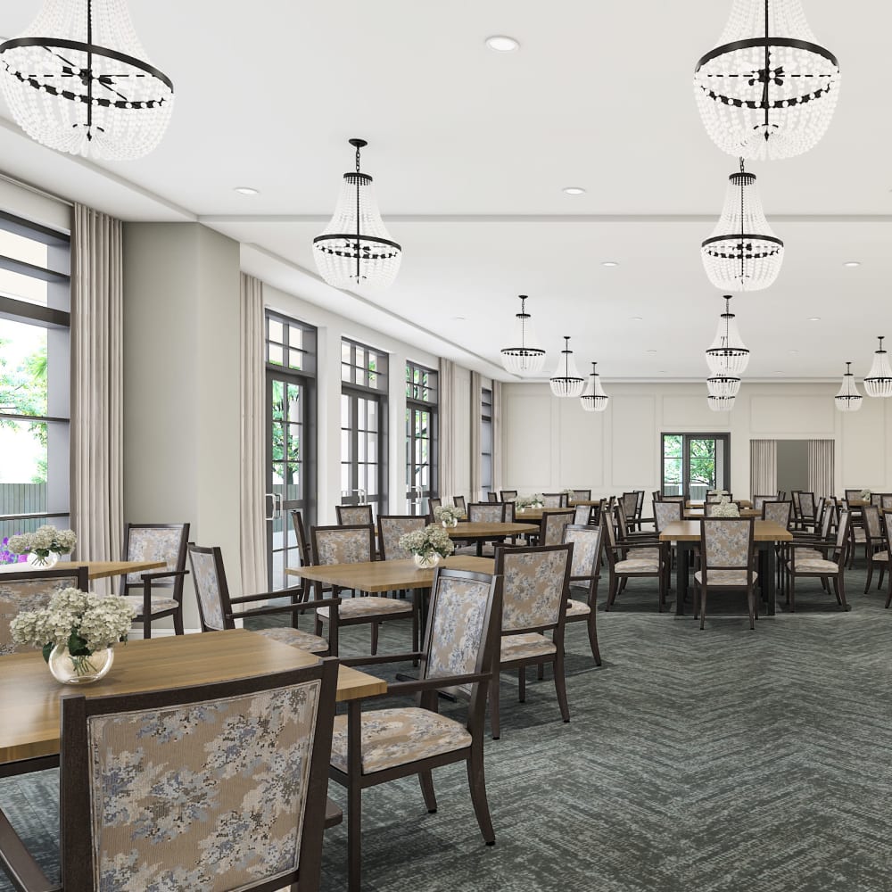 Dining room at Anthology of Boynton Beach in Boynton Beach, Florida