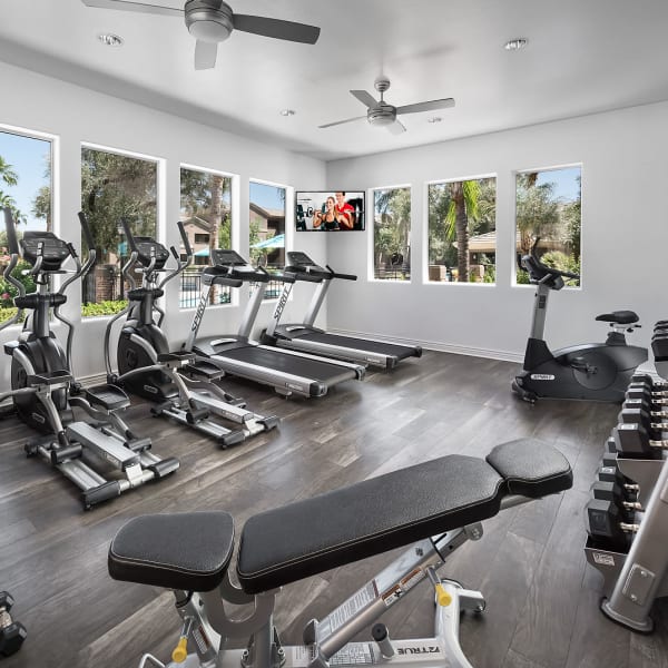 Sophisticated fitness center at Laguna at Arrowhead Ranch in Glendale, Arizona