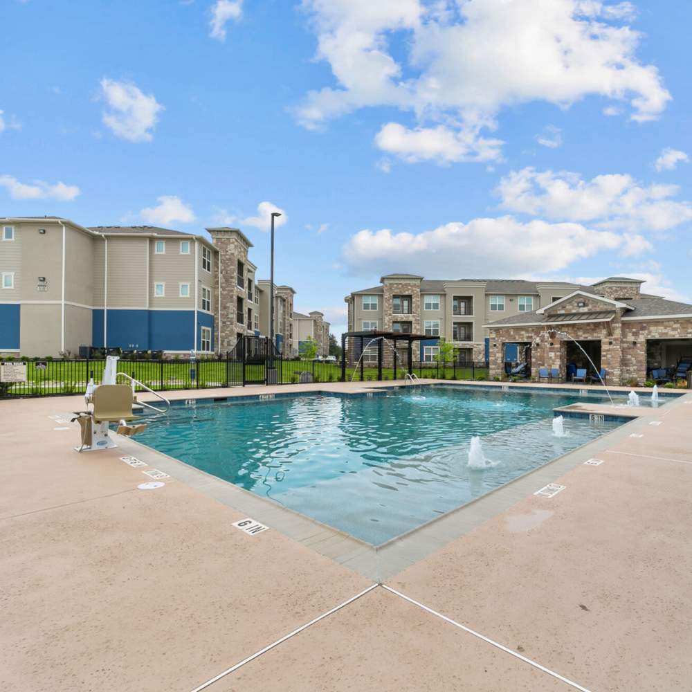 Pool at Cross Timbers Apartments in Greenville, Texas