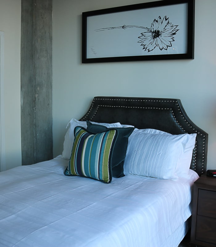 Well lit bedroom at Catalyst