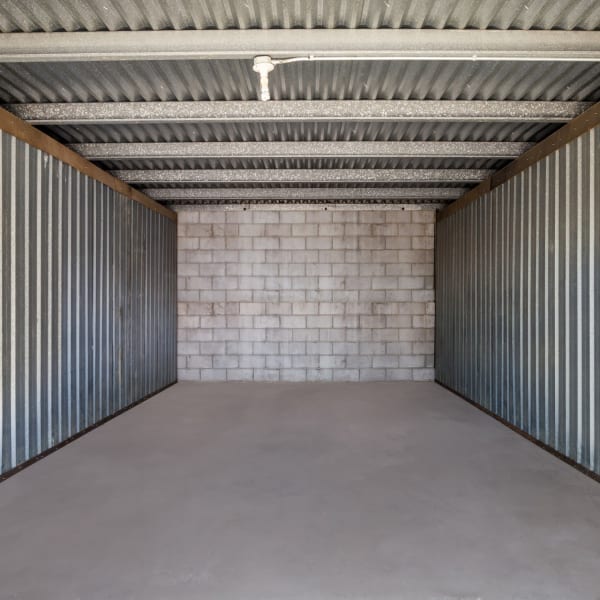 The inside of a self storage units at StorQuest Self Storage in Phoenix, Arizona