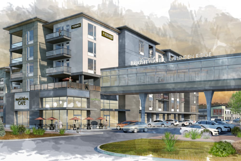 A rendering of sky bridge at The Courtyards at Linden Pointe in Winnipeg, Manitoba