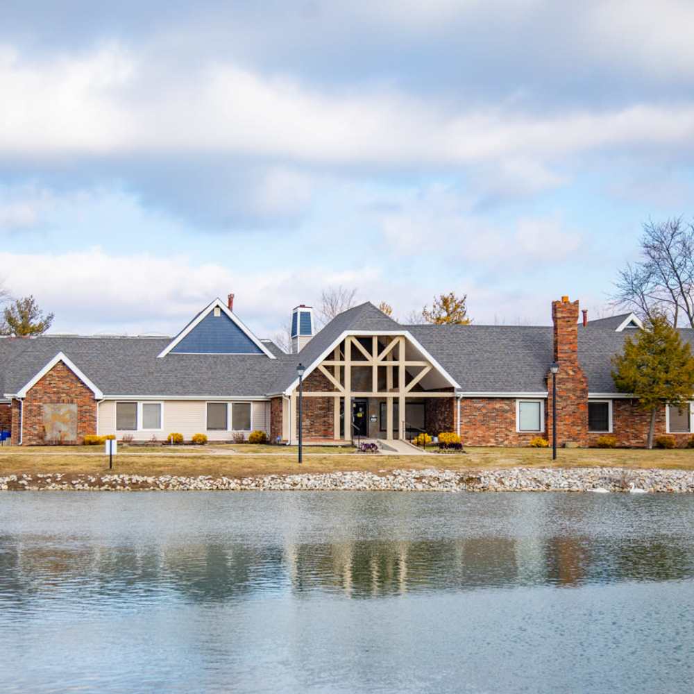 Pond near the community at Warren Harbor in Indianapolis, Indiana