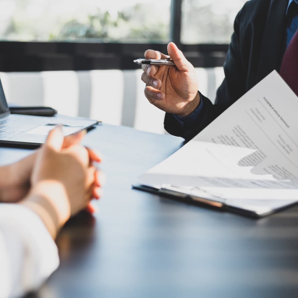 Residents using laptop at Villa Escondido in Orange Cove, California