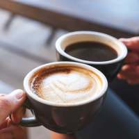 Residents having coffee near Bay Village in Vallejo, California